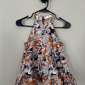 Primark Orange and Black Halter Sundress Casual